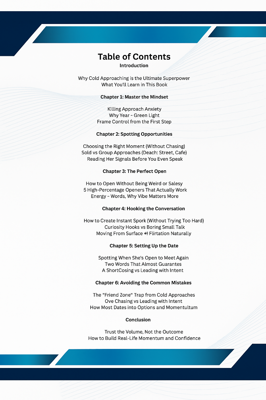 Approach Mastery: From Cold Approach To First Date - eBook